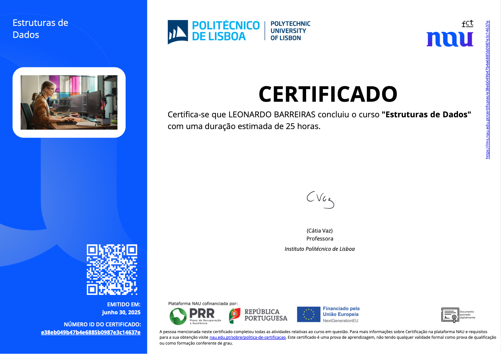Certificado Estruturas de Dados